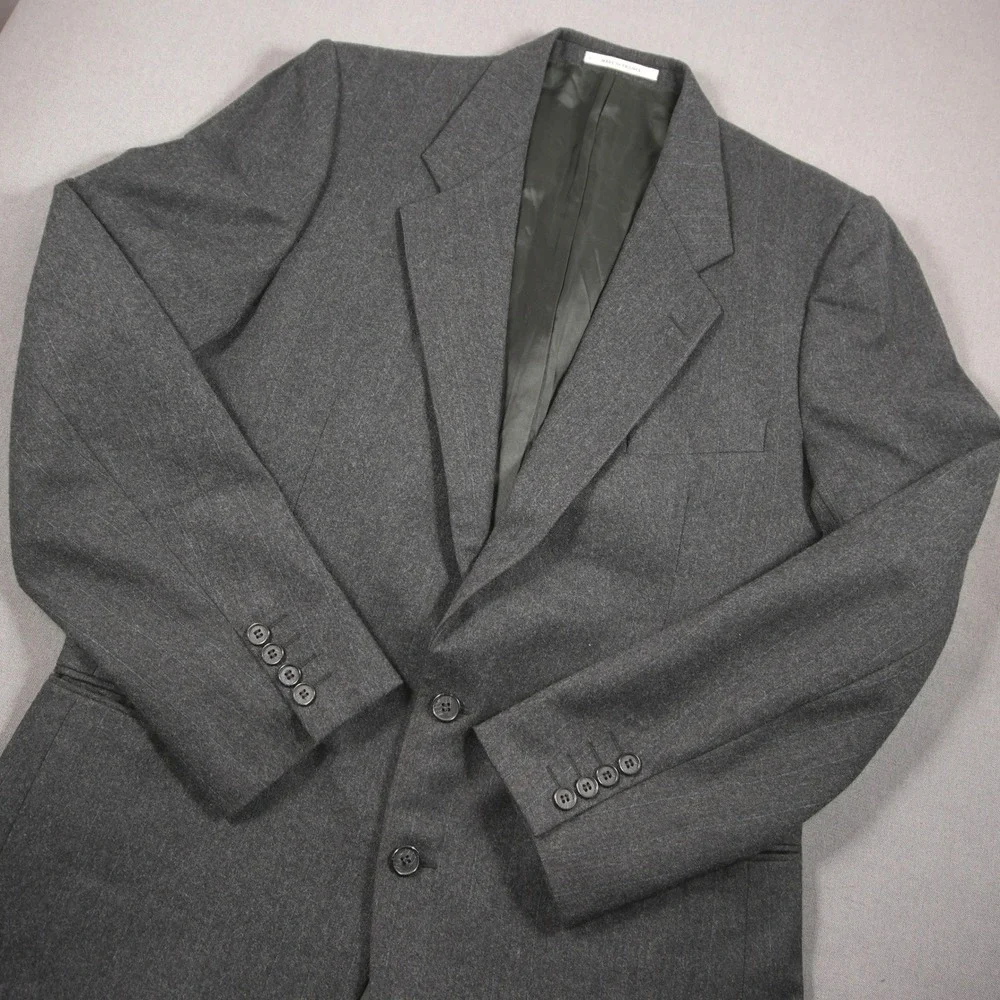 Yves Saint Laurent Pinstripe Virgin Wool Made in France Men Blazer Size 42L
